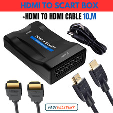 HDMI To SCART Composite Video Converter Audio Adapter 1080P  for DVD SKY BOX PS3