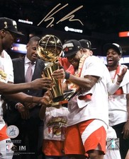 Kyle Lowry Toronto Raptors NBA Basketball Autographed 8 x 10 Champions Photo