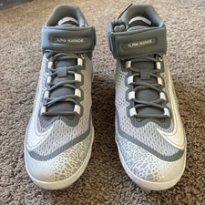 Nike Alpha Huarache Elite 4 Mid Metal Baseball Cleats Gray Size 14 DJ6520-012