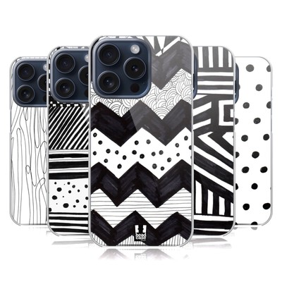 HEAD CASE DESIGNS BLACK AND WHITE DOODLE PATTERNS CASE FOR APPLE iPHONE PHONES