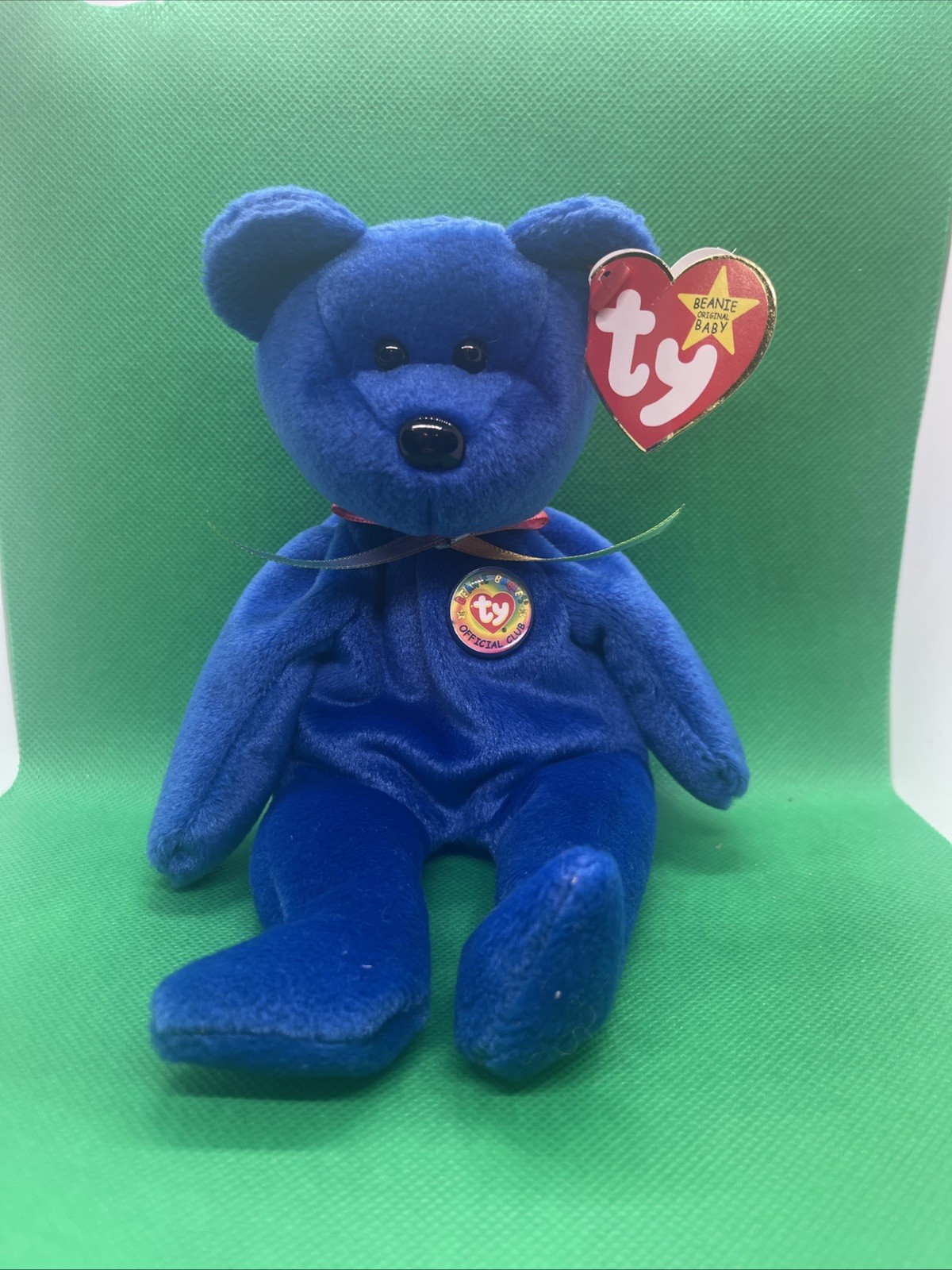 Ty Beanie Baby Clubby Original Blue Plush Bear 844