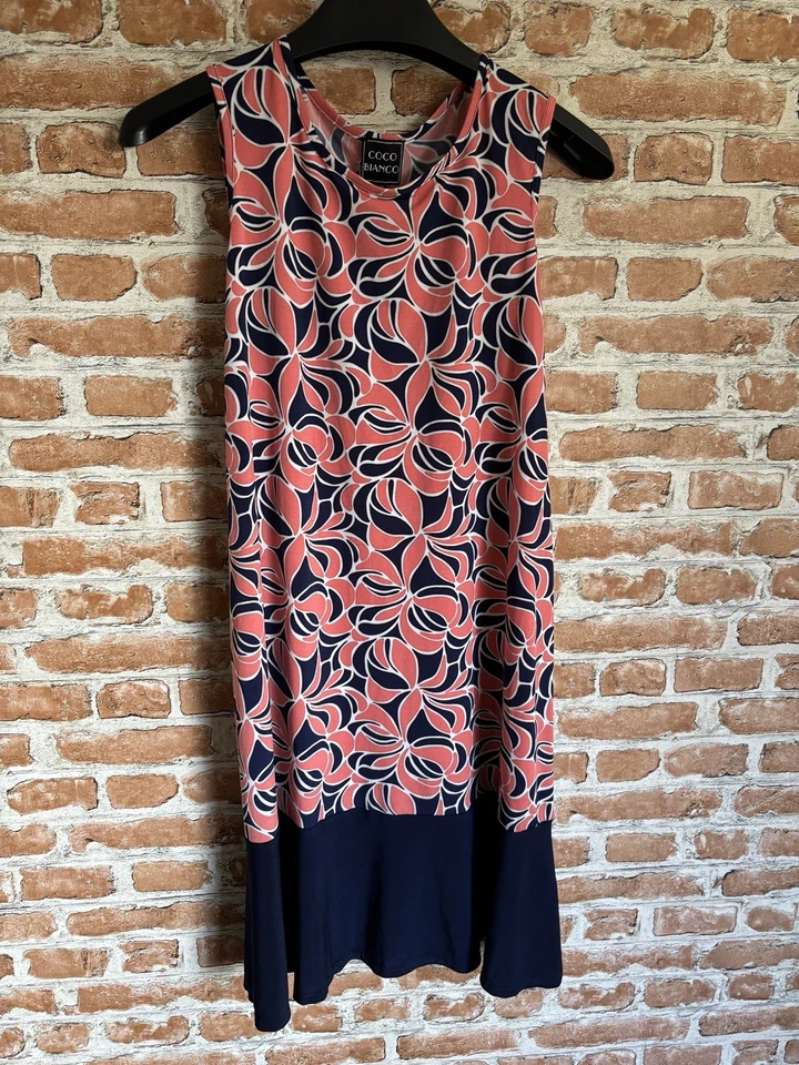 Coco Bianco Women's Sleeveless  Dress Blue /Pink Multicolored, Size M - Image 3 of 4