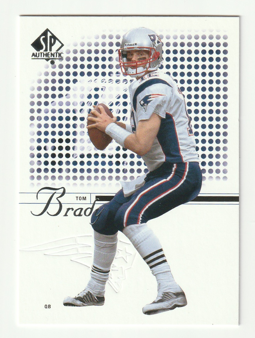 TOM BRADY 2002 SP AUTHENTIC #1 / NEW ENGLAND PATRIOTS / TAMPA BAY BUCCANEERS