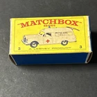 OLD VINTAGE LESNEY MATCHBOX # 3 MERCEDES BENZ AMBULANCE ORIGINAL BOX