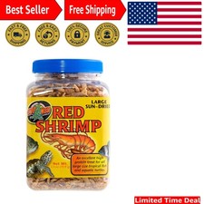 2.5oz Large Sun-Dried Red Shrimp - High-Protein Feed for Healthy Aquatic Pets