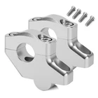 1 1/8" Handlebar Bar Risers Motorcycle Bar Clamps 28mm Bar For Motorbike silver