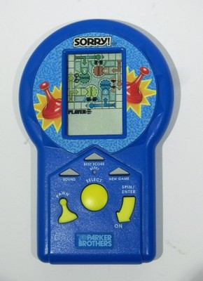 Vintage Parker Hasbro Sorry! LCD TABLETOP Handheld Game Retro G W 1996