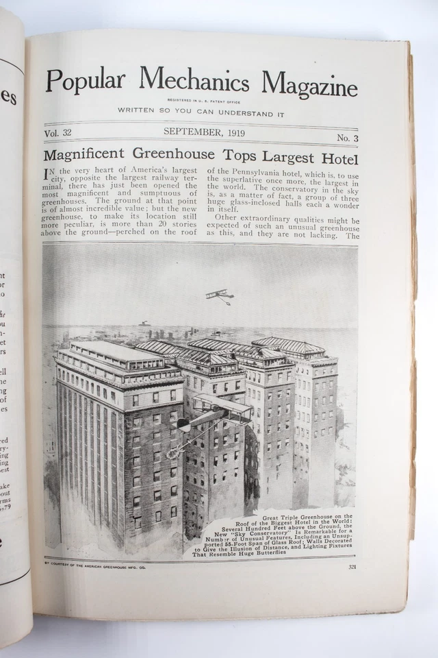 Sept 1919 Popular Mechanics - Flight Around the World, Submarines, Zephyrs - Image 4 of 4