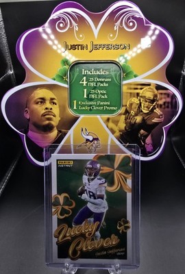 希少円安高騰中！ユリスコラン2本セット　ユーロカーブ保管 2025 Panini Instant Football Lucky Clover Justin Jefferson Vikings