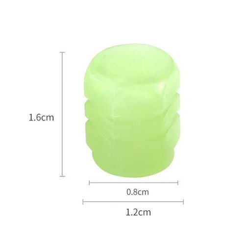 4* Tire Valve Cap Luminous Car Vehicle Wheel Prank Valve Cap Glow Dust Cover Kit - Picture 8 of 12