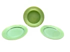 Vintage Fire King Jadeite Restaurant Ware Set 3 Pieces Plates 1950s 1960s