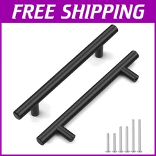 Matte Black Kitchen Cabinet Pulls, 30 Count