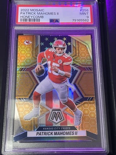 2022 Mosaic Patrick Mahomes II Honeycomb Prizm SSP Stars & Stripes PSA 9 Mint