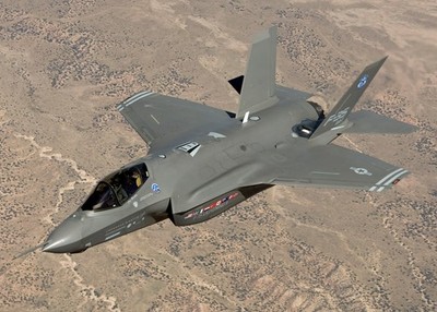 Lockheed Martin F-35 Lightning II Fighter Jet Desert Flight Poster Photo 24x36