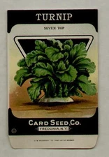1920's LITHO CARD CO. TURNIP SEVEN TOP SEED PACKET