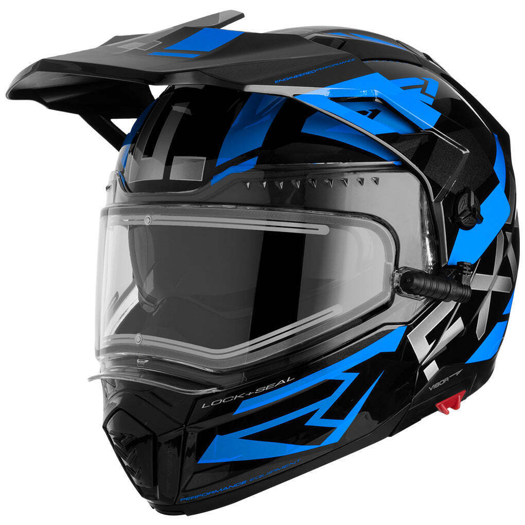 FXR Maverick X Snowmobile Helmet w/ Electric Shield - Blue/Black