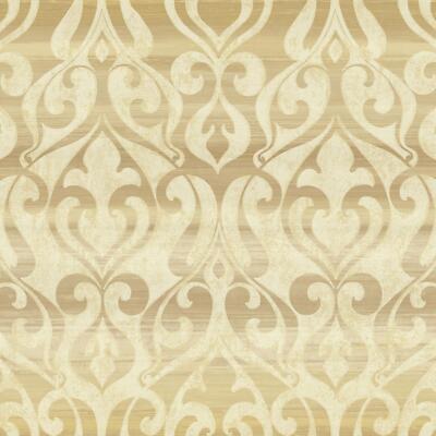 Designer Tapeten Gleam Glitzer Damast Gold Glamourös Klassisch Acryl Beschichtet
