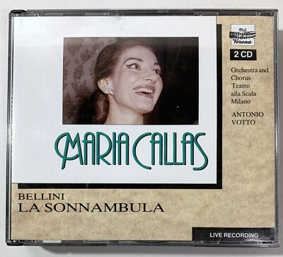 Maria Callas LA SONNAMBULA Bellini Live Recording 2 CD Set La Scala Milan