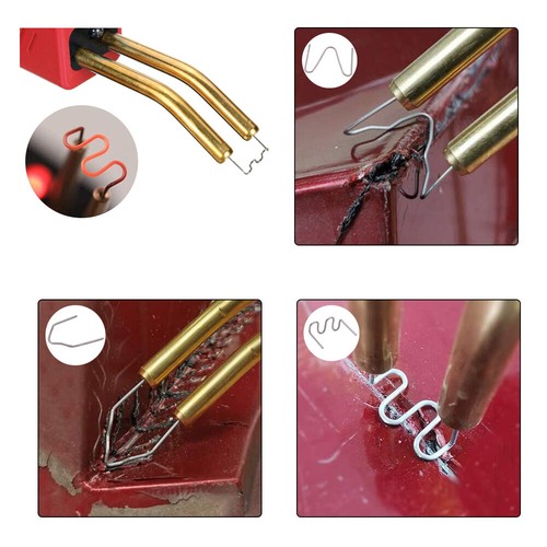 600Pcs Hot Staples Plastic Welding Wave Stapler For Car Bumper Fender Repair Kit - Foto 2 di 11