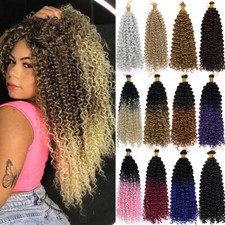 WATER WAVE BULK 14" Crochet Braid Curly Hair Extensions Real Ombre as Human Hair