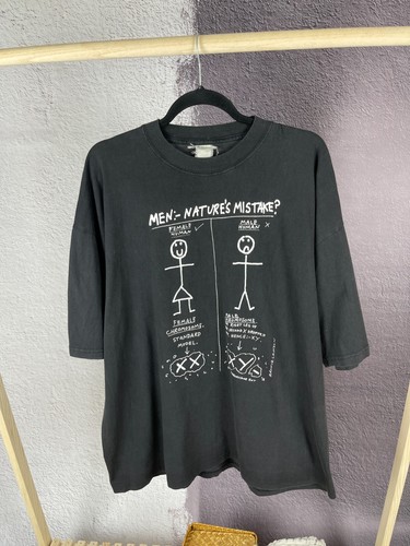 Vintage “Men: Nature’s mistake” big logo band tee shirt
