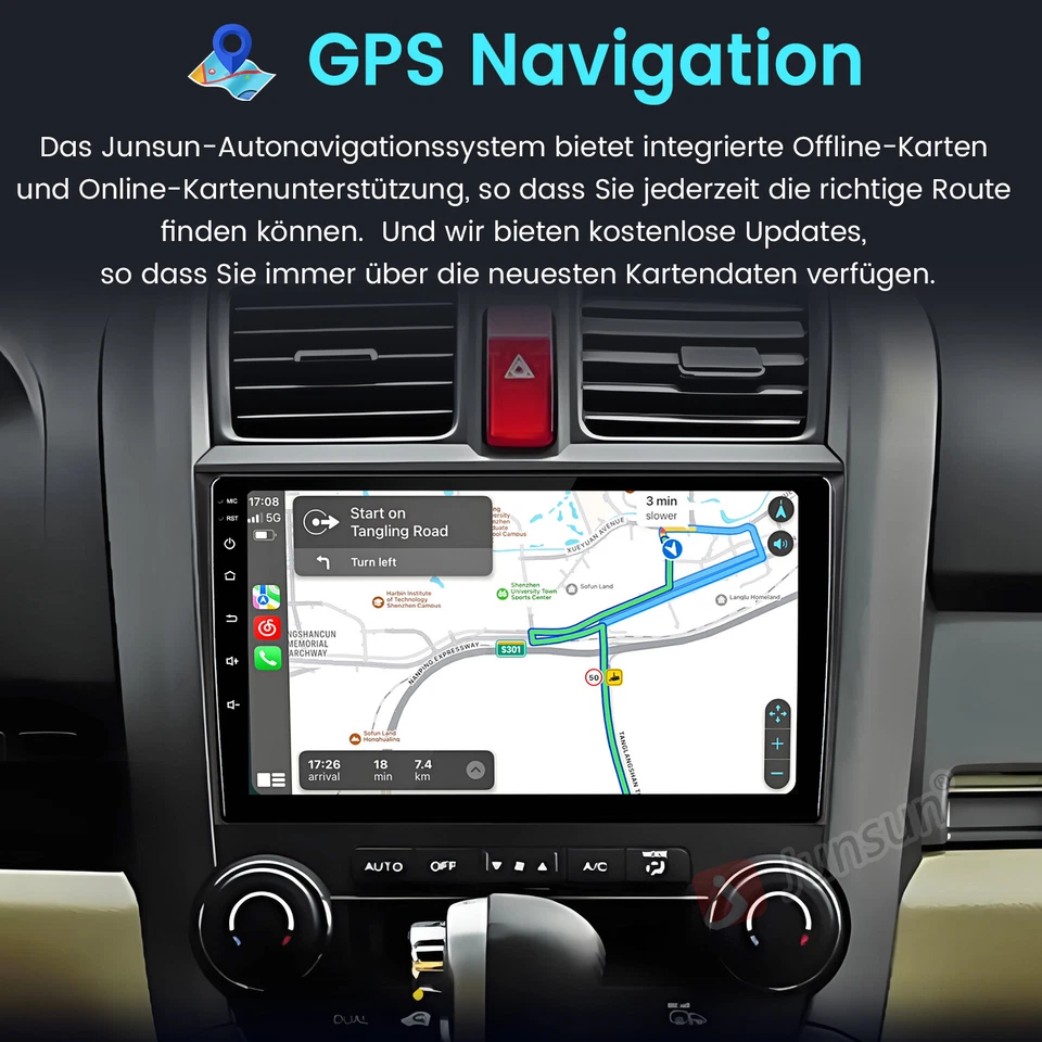 Für Honda CR-V CRV 2007-2011 Android 14 Autoradio DAB+ CarPlay GPS Navi WIFI SWC - Bild 4 von 4