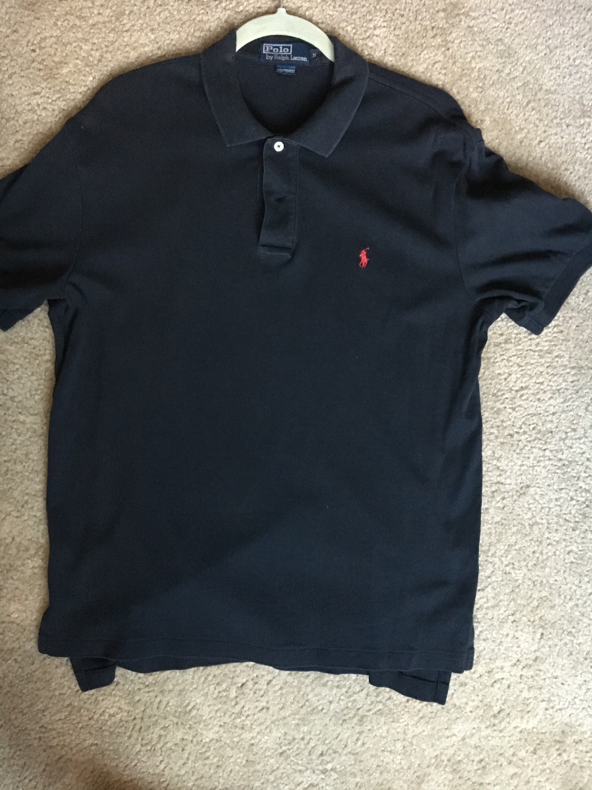Ralph Lauren mens classic fit polo shirt in black size L-image