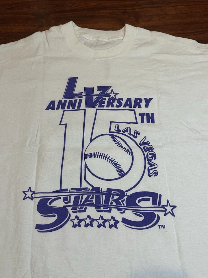 Vtg 1993 Little Caesars Promo Las Vegas Stars 15th Anniversary Baseball T Shirt - Image 3 of 4