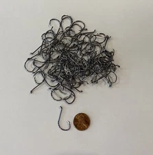 100 Circle Hooks, #1 Octopus Fishing Circle Hooks, Black