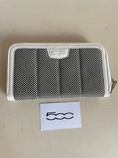 Italian Envelope Wallet Fabric White Black Check Zip Around 7x4