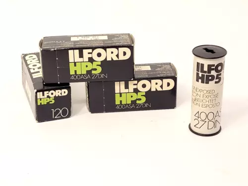 4 Rolls Ilford HP5 400 ISO 120 Black & White Medium Format Film Expired 07/1990