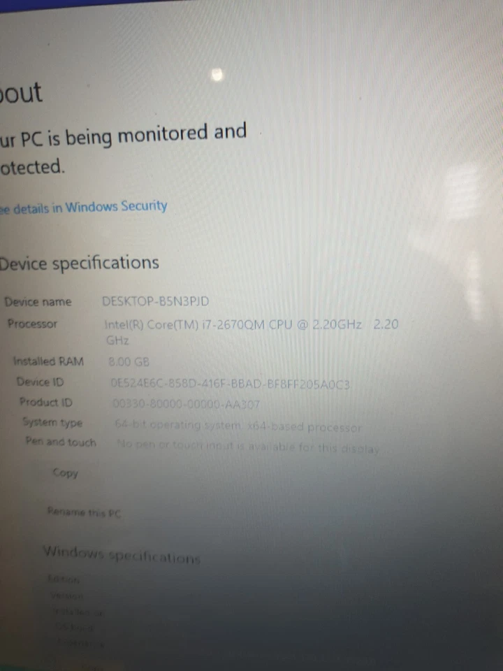 hp beats audio Pavilion dv7 Laptop I7-2670QM 8GB 750SSD - Image 2 of 4