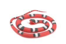 Scarlet Snake, Rubber Snake, Bendy Toy, Realistic, Gag Gift, 42" WR29 BB316