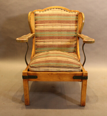 Original Signed Monterey Spanish Revival Early California Wing Back Chair