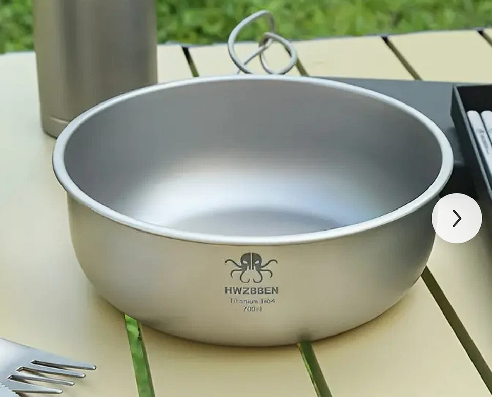 Hwzbben Pure Titanium Frying Pan - Lightweight, Portable & Durable For Camping - Image 4 of 4