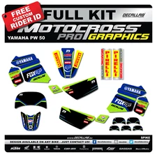 YAMAHA PW 50 Super Durable MX Graphics Decals set Stickers Kit Decallab