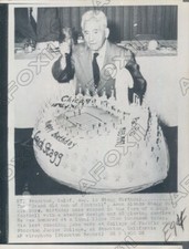 1955 CHOF Coaching Legend Amos Alonzo Stagg 93 rd Birthday Cake Press Photo