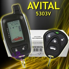 AVITAL 5303L 2-WAY REMOTE AUTO CAR START STARTER ALARM SECURITY REFURBISHED