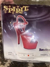 spirit halloween Funtaisma red platform shoes 8 M 6 Inch Heel