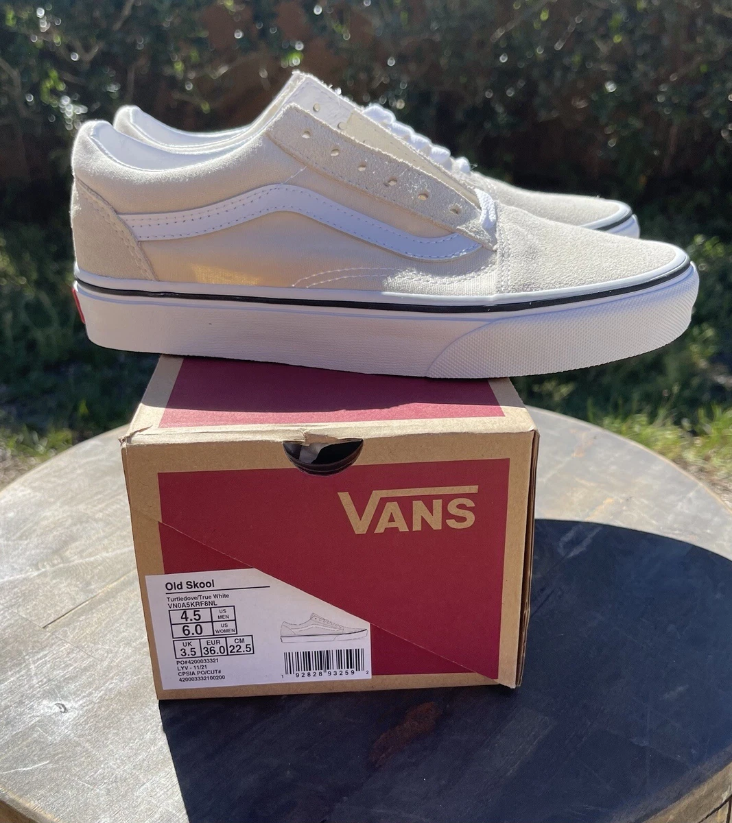 utilsigtet Avenue Gør alt med min kraft Vans Old Skool Turtledove/True White Womens size 6 | eBay