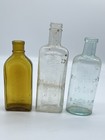 Antique Vintage Medicine Apothecary Glass Bottle Lot x 3 LAWSON’s, BONNINGTON’s,