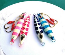 "HOT~JIGGS" Slow Pitch Vertical Lead Jigging Fishing Lure Jig Bait "ALL~GLOW"  