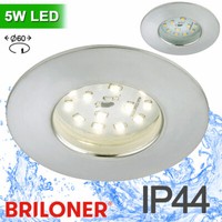 Led Einbau Decken Spots Lampe Einbaustrahler Deckenspot Flach 60Mm IP44 230V 5W