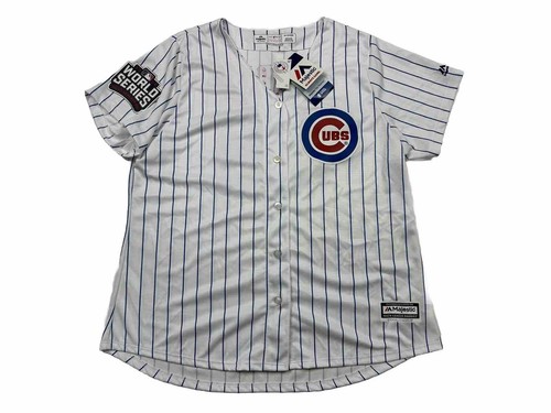 Majestic Cool Base Chicago Cubs 2016 World Series Zobrist 18 Women’s 2XL