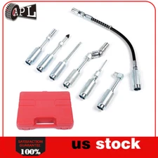 7pc Grease Gun Adapter Set Lubing Hose Fitting Zerk Tip Assortment US Ship