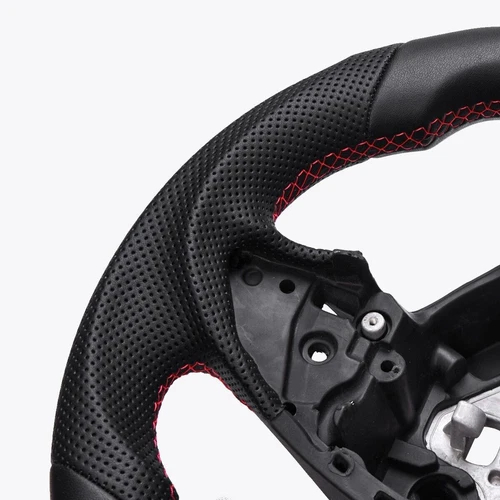 Vollleder flach Sport Lenkrad Fit Chevrolet Corvette C7 ZR1 2014-2019 Rote Nähte - Bild 13 von 17