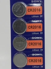 SONY  CR2016  LITHIUM 3V  BATTERY 4Pcs