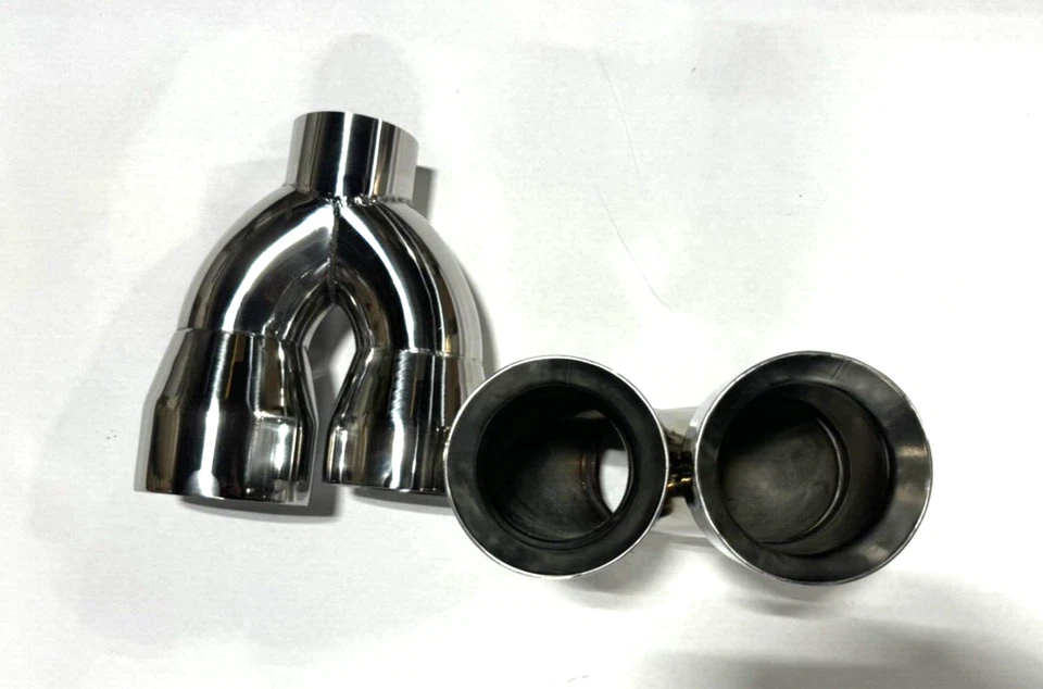 Puntas de escape dobles de acero inoxidable escalonadas cuádruples de 4" para Acura TL 2004-2014 Foto 3 de 4