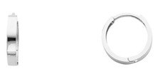 Ladies Kid Real 14k White Gold 2.5 MM Thick Plain Huggies Hoop Earring