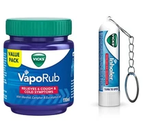 Vicks Vaporub Ointment 110 ml + Vicks Inhaler 0.5ml For Relief Cold Blocked Nose
